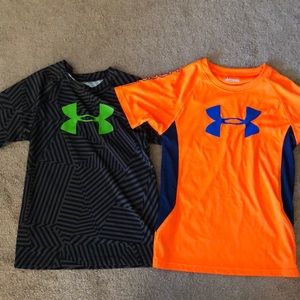 Boys UA Heat Gear tops